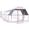 vidaXL Vonkajšia klietka pre sliepky 3x10x2 m pozinkovaná oceľ
