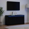 vidaXL TV skrinka 100 x 34 x 50 cm Čierny dub Kompozitné drevo