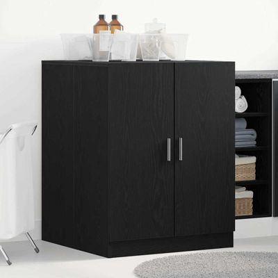 vidaXL Skrinka na práčku s úložiskom Čierny dub 70,5 x 71,5 x 91,5 cm