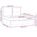 vidaXL Posteľný rám boxspring s matracom krémový 160x200 cm látka