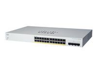 Prepínač - inteligentný - 24 x 10/100/1000 (PoE+) + 4 x Gigabit SFP (uplink) - Montovateľný do rozvádzača - PoE+ (382 W)