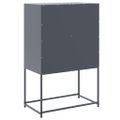 vidaXL Komoda antracitová 68,5x38,5x107 cm oceľ
