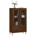 vidaXL Vysoká skrinka hnedá dub 69,5x31x115 cm kompozitné drevo