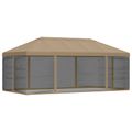 vidaXL Kryt altánku s bočnými stenami 6 x 3 m Béžová Polyester 190 gsm