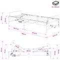 vidaXL Elektrický nastaviteľný rám postele Biela 75 x 190 cm Oceľ