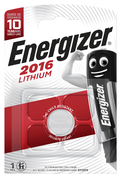 Energizer CR2016 FSB1 lítiová gombíková batéria 100mAh 3V 1ks 7638900083002