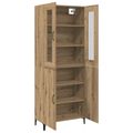 vidaXL Highboard 2 ks Remeselný dub 69,5 x 34 x 180 cm