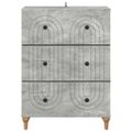 vidaXL Zásuvkový kabinet Betónovo sivá 66 x 34,5 x 90 cm