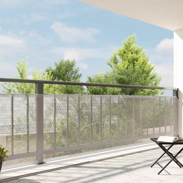 vidaXL Priehľadná plachta s očkami 1x8 m polyetylénová