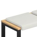 vidaXL Vankúš na lavičku 2 ks Umelá koža Biela Hĺbka 35 cm