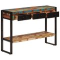 vidaXL Konzolový stolík 110x30x76 cm masívne recyklované drevo