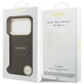 Puzdro Guess pre iPhone 17 Pro HC MAGSAFE PU S/ PEONIA HOT STAMP hnedé