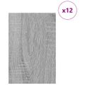 vidaXL Dekoračné panely 12 ks Sivý Sonoma 40 x 60 x 0,27 cm