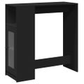 vidaXL Barový stôl s policami čierny 101x40x103,5 cm kompozitné drevo