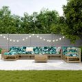 vidaXL 10-dielna záhradná súprava pohoviek impregnovaná borovica
