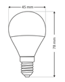 LED žiarovka Qtec 5W P45 E14 neutrálna biela