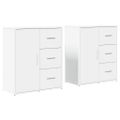 vidaXL Komody 2 ks biele 60x31x70 cm kompozitné drevo