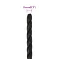 vidaXL Pracovné lano čierne 8 mm 25 m polypropylén