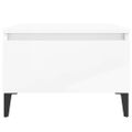 vidaXL Bočné stolíky 2 ks vysoký lesk biele 50x46x35 cm spracov. drevo