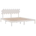vidaXL Posteľný rám biely 180x200 cm Super King masívne drevo