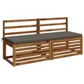 vidaXL Vankúš na lavičku SOEST 100% polyester Sivá 140 x 50 x 5 cm