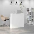 vidaXL Recepčný pult biely 100x50x103,5 cm, umelé drevo