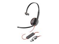 Blackwire 3200 Series - náhlavná súprava - náhlavné - káblové - USB-C - čierna - certifikované UC