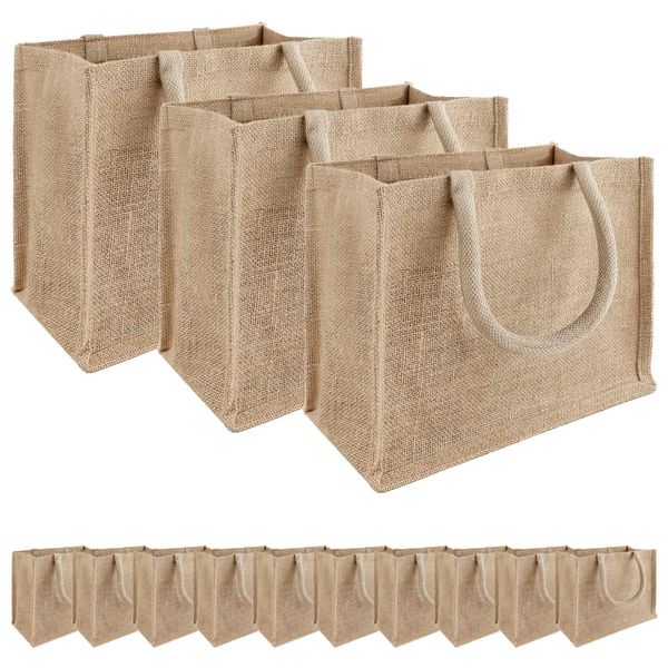 vidaXL Jutové tašky 50 Prírodná 26 x 22 x 14 cm 100% Tossa juta
