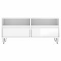 vidaXL TV skrinka lesklá biela 100x34,5x44,5 cm kompozitné drevo