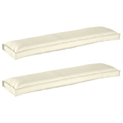 vidaXL Sada vankúšov na palete 2 pcs Krémová 150 x 40 x 8 cm