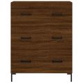 vidaXL Vysoká skrinka hnedý dub 69,5x34x180 cm spracované drevo