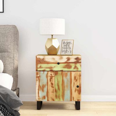 vidaXL Nočná skrinka 50x33x60cm masívne recyklované a spracované drevo