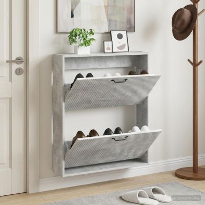 vidaXL Nástenný botník HAARLEM 71 x 17 x 86 cm Kompozitné drevo