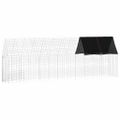 vidaXL Klietka pre sliepky 2 ks Strieborná 600 x 100 x 210 cm