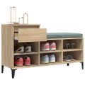 vidaXL Botník dub sonoma 102x36x60 cm spracované drevo