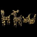 vidaXL Sob s sane 160 LED Teplá biela 53 x 28 x 33 cm Ratan