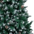 vidaXL Zasnežený umelý vianočný stromček s borovicovými šiškami 240 cm
