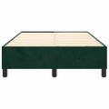 vidaXL Posteľný rám s boxspringom tmavozelený 120x200 cm zamat