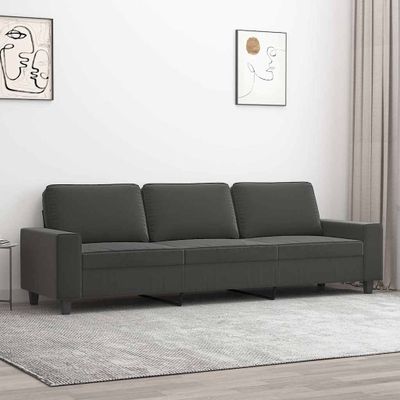 vidaXL 3-miestna pohovka tmavosivá 210 cm mikrovlákno