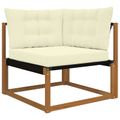 vidaXL Vankúš na vonkajšiu pohovku Polyester Krémová 68,5 x 68,5 cm