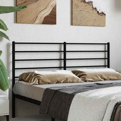 vidaXL Kovové náhradné čelo postele čierne 120 cm
