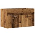 vidaXL Skrinka do kúpeľne staré drevo 90x38,5x46 cm kompozitné drevo