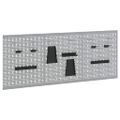 vidaXL Panel na nástroje 3 ks Sivá 150 x 1 x 60 cm