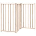 vidaXL Skladacia brána pre psa, 3 panely, 150 cm, masívne jedľové drevo