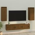 vidaXL Nástenné skrinky 2 ks medovo-hnedé 30x30x80 cm masívna borovica