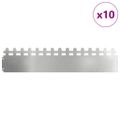 vidaXL Obrubníky trávnika 10 ks 103 x 0,05 x 22 cm Pozinkovaná oceľ