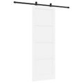vidaXL Posuvné dvere Biela a čierna 83 x 232 cm Borovicový masív