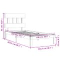 vidaXL Rám postele s čelom medovohnedý 100x200 cm masívne drevo