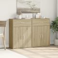 vidaXL Komody 2 ks dub sonoma 60x30x84 cm kompozitné drevo