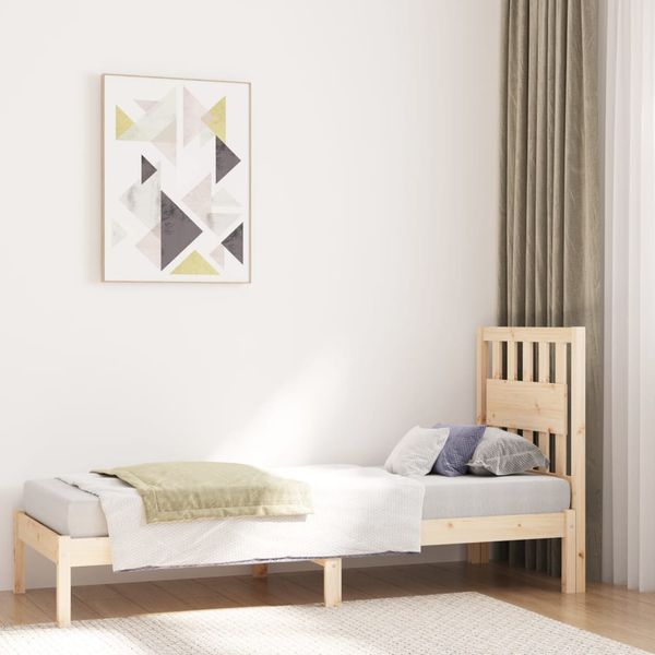 vidaXL Posteľný rám, borovica 75x190 cm, malé jednolôžko